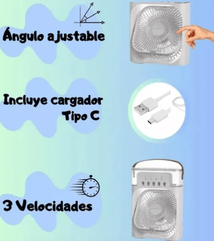 Air Cooler 3 En 1 Ventilador Portatil